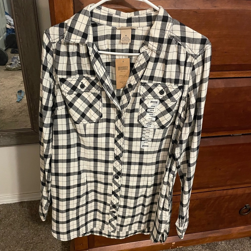 Duluth Trading Co Women's Crosscut Wicking Flannel Tunic Medium